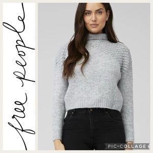 Free People Bradley Turtleneck Sweater {Light Grey} S